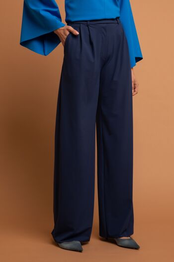 Pantalon large bleu - Annecy - Confortable 2
