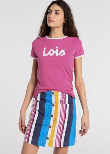 LOIS JEANS - Jupe Pop Color Stripes | Coupe régulière 1