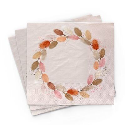 Napkin - Dried flower wreath