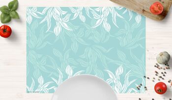 Sets de table I Sets de table lavables - motif floral menthe 2