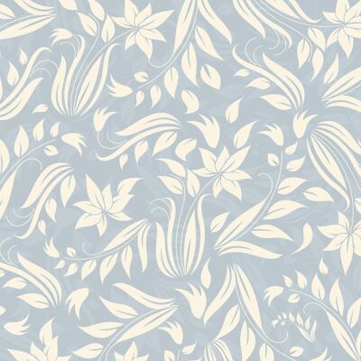 Placemats I Washable placemats - floral pattern in light blue
