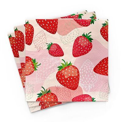 Napkin - strawberries