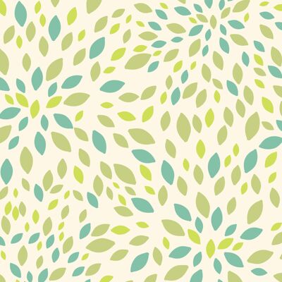 Placemats I placemats washable - green leaves pattern