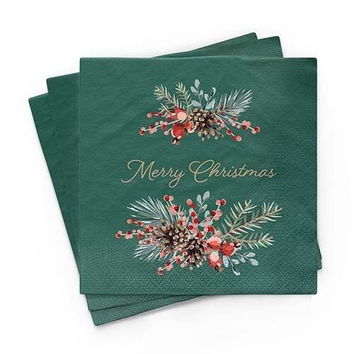 Napkin - Christmas bouquet