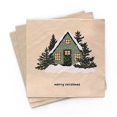 Napkin - Christmas cabin