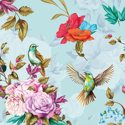 Buy wholesale Placemats | Washable placemats and branches birds - beige