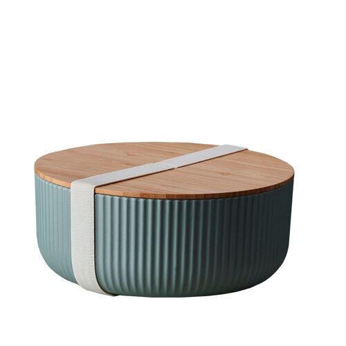 bioloco plant deluxe salad bowl with bamboo lid - sage