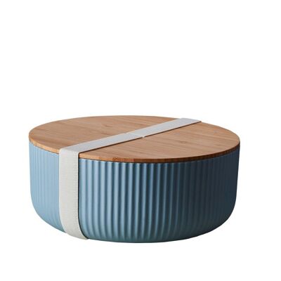 bioloco plant deluxe salad bowl with bamboo lid - powder blue