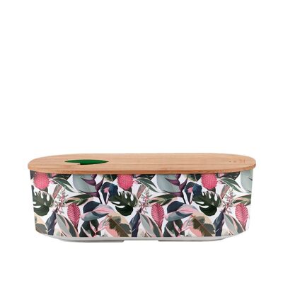 bioloco plant lunch box oval - tropical leaves
