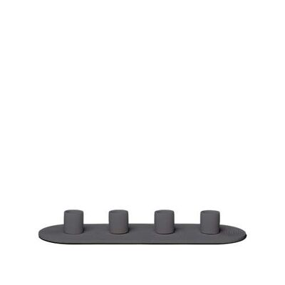 Ceramic Candle Holder RUA quartet - anthracite