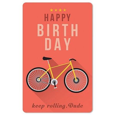 Postal Lunacard *Bicicleta de Cumpleaños