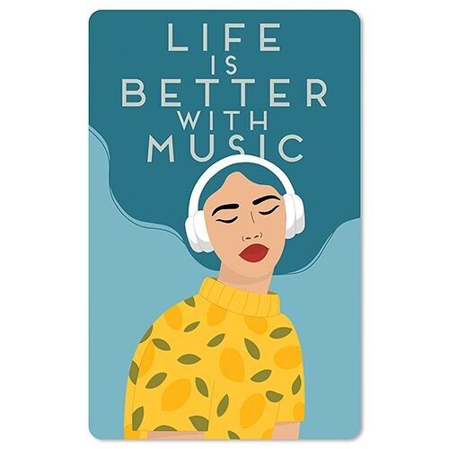 Lunacard Postkarte *Girl with music