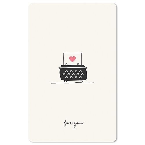 Lunacard Postkarte *Heart typewriter