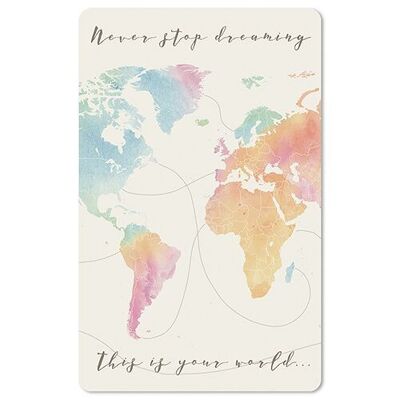 Lunacard postcard *World map