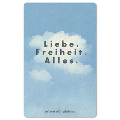 Carte postale Lunacard *Amour & Liberté