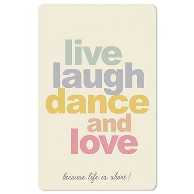 Lunacard postcard *Live laugh dance