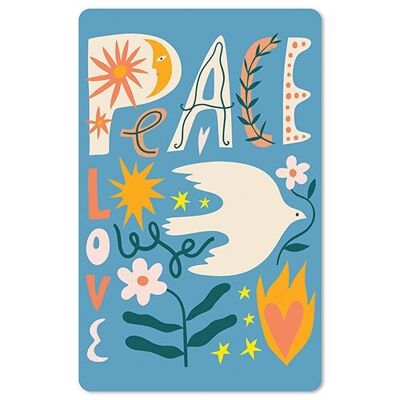 Lunacard Postkarte *Peace Love Life