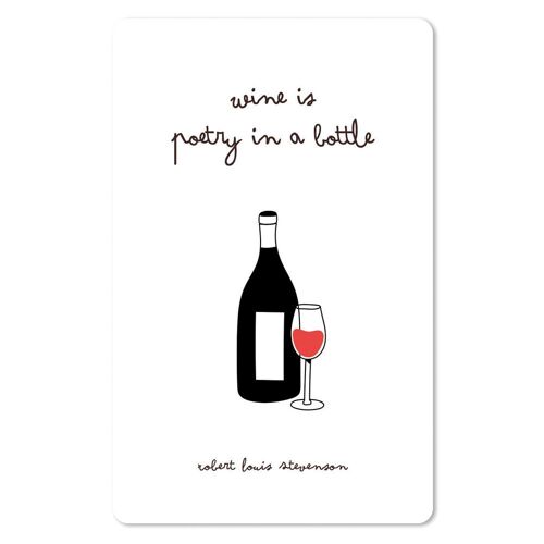 Lunacard Postkarte *Wine is poetry in a bottle