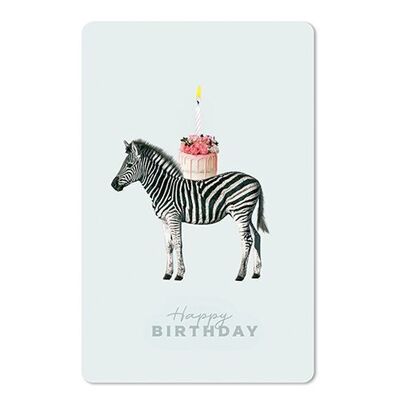 Cartolina Lunacard *Compleanno Zebra