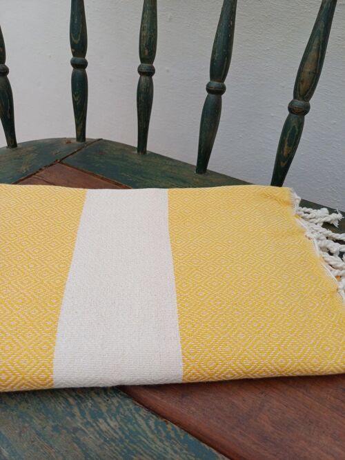Fouta Playa Djerba Amarillo 100% algodón
