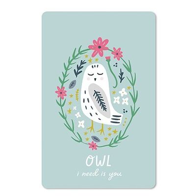 Lunacard postcard *Owl i need is you