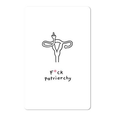 Lunacard postcard *F*ck patriarchy