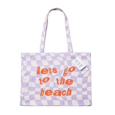 Organic Cotton Bag - Let's go to the beach