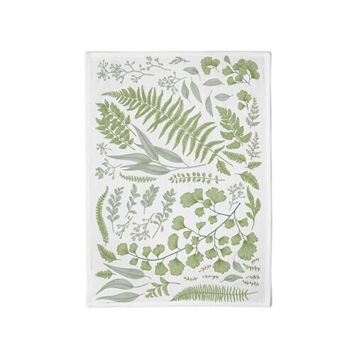 Organic kitchen towel - Green Leaves