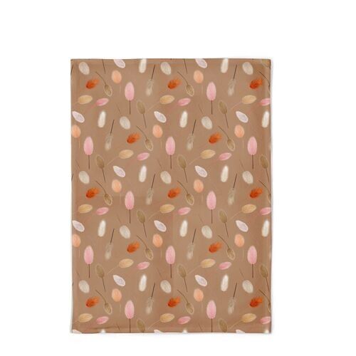 Organic kitchen towel - Dried flower pattern