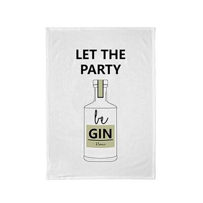 Organic kitchen towel - Let the party be gin