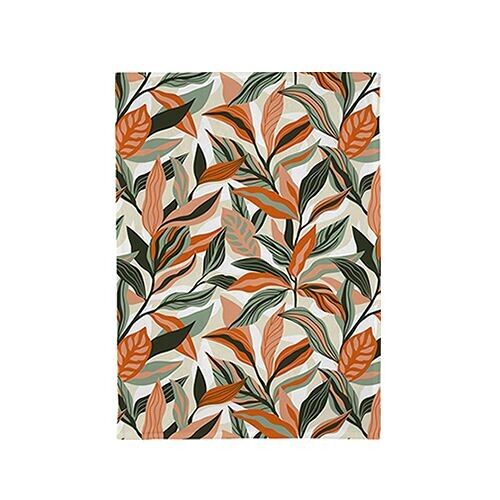 Organic kitchen towel - Orange leaves