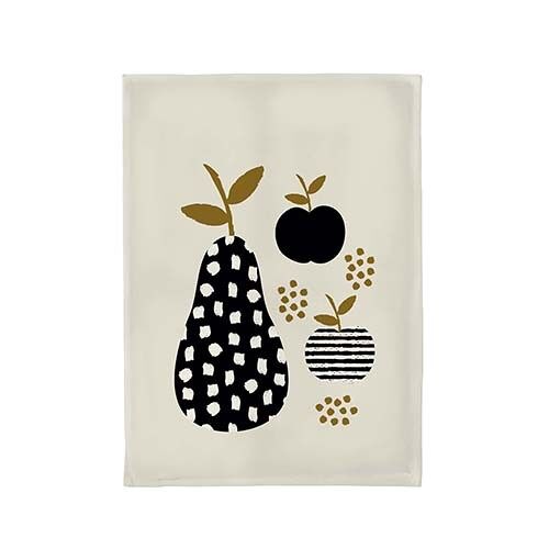 Organic kitchen towel - apple and pears