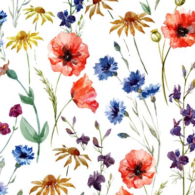 Placemats | Washable placemats - meadow flowers