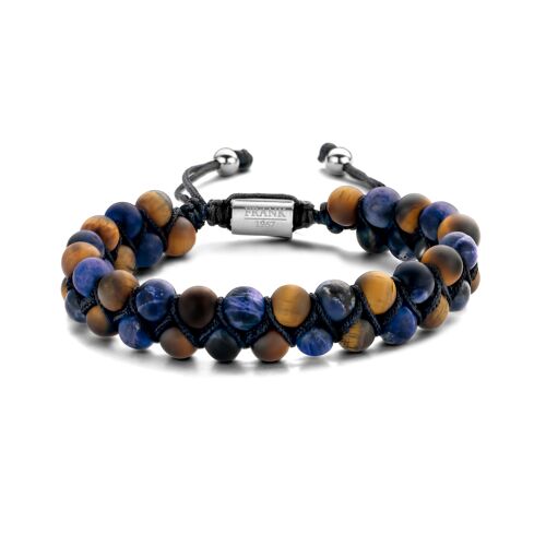 Blue Bold woven Beads Bracelet