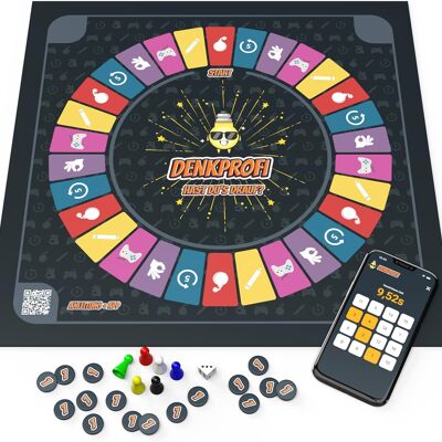 Denkprofi: el juego de mesa con aplicación, cuestionario interactivo, juego familiar y de conocimiento, juego de mesa para 3-6 personas