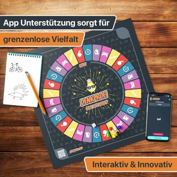 Denkprofi – Le jeu de société avec application, quiz interactif, jeu de connaissances et familial, jeu de société pour 3 à 6 personnes 4