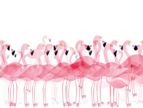 Tischsets | Platzsets abwaschbar - Tropische Flamingos