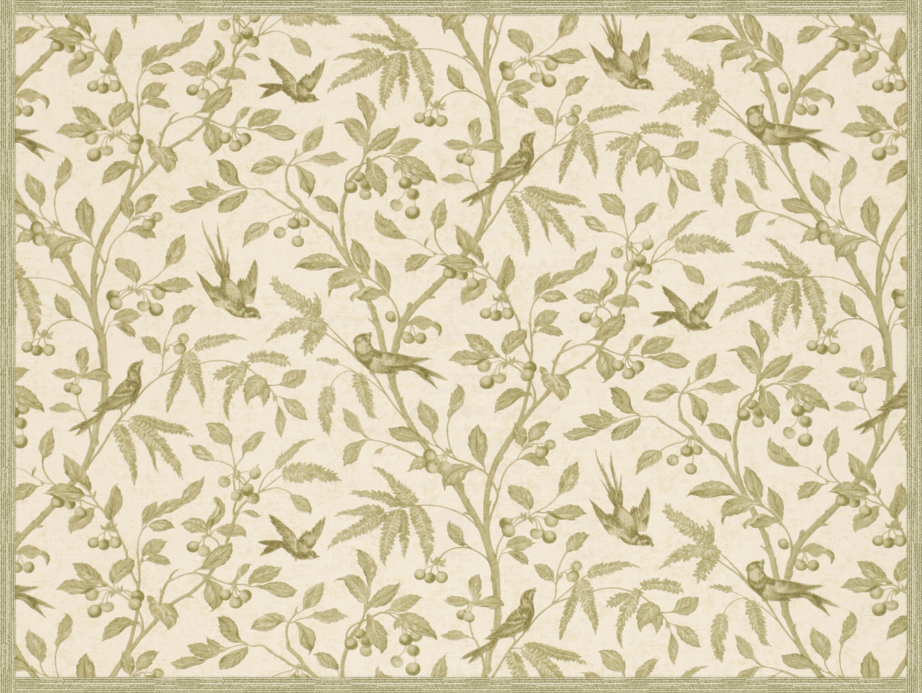 Buy wholesale placemats | birds branches and beige Placemats - Washable