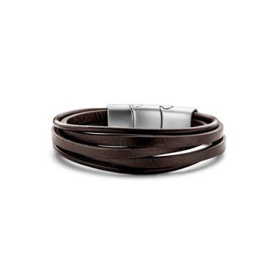 Brown Multi-Strand Leather Bracelet