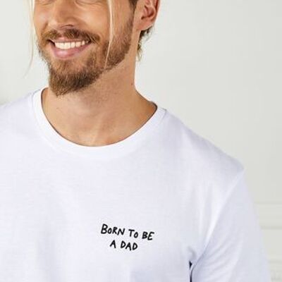 T-shirt da uomo Born to be a dad (ricamata)