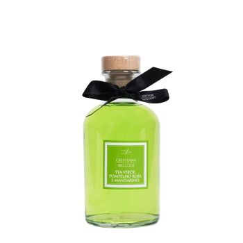 Parfum d'Ambiance avec Mèches 500 ml Thé Vert, Pamplemousse Rose et Mandarine