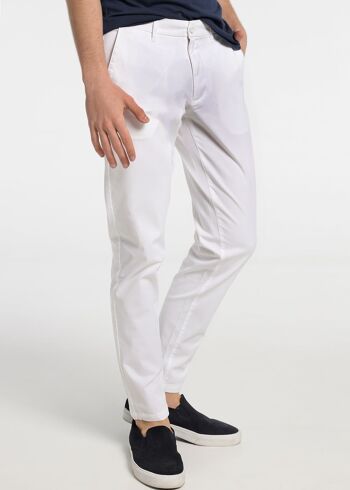 SIX VALVES - Pantalon Chino Saten Color Slim |121909 1