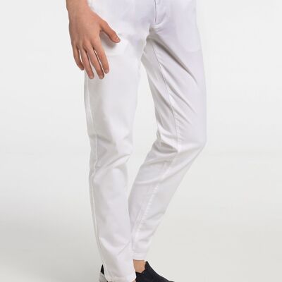 SIX VALVES - Pantalon Chino Saten Color Slim |121909