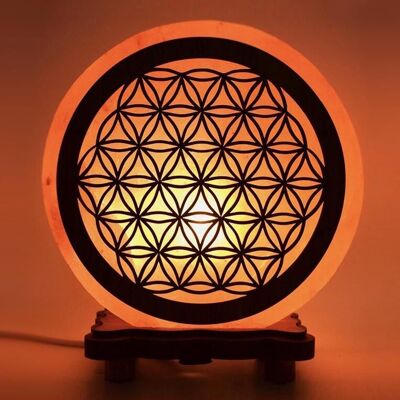 Salt lamp - Flower of life