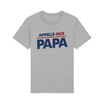 CAMISETA HOMBRE CORAZÓN GRIS LLAMAME PAPÁ