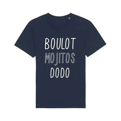 TSHIRT NAVY HOMME BOULOT MOJITOS DODO