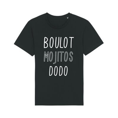 TSHIRT NOIR HOMME BOULOT MOJITOS DODO