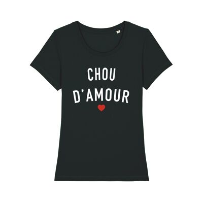 SCHWARZES DAMEN-T-Shirt CHOU D'AMOUR