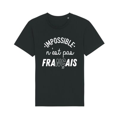 BLACK TSHIRT FOR MEN IMPOSSIBLE IS NOT FRENCH ENKR