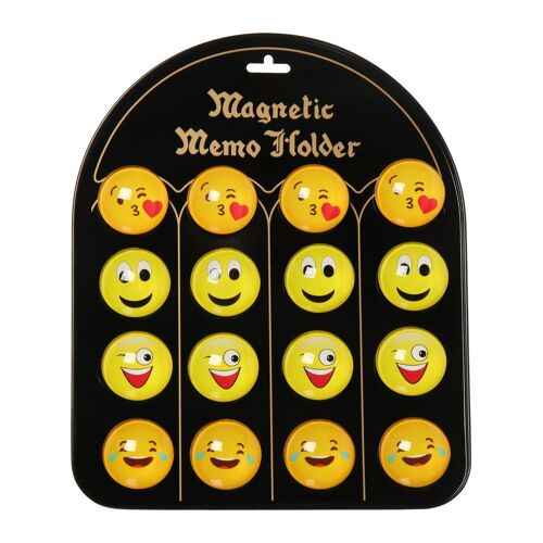 SET 16 IMANES NEVERA -EMOTICONOS _°4CM-DISPLAY:22,5X27,7X1,5CM ST4050